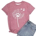 thumbnail image 1 of Short Sleeve Womens Tees Dandelion Print Basic Spring Summer T Shirts Casual Crew Neck 2026 Fashion Tops, 1 of 2