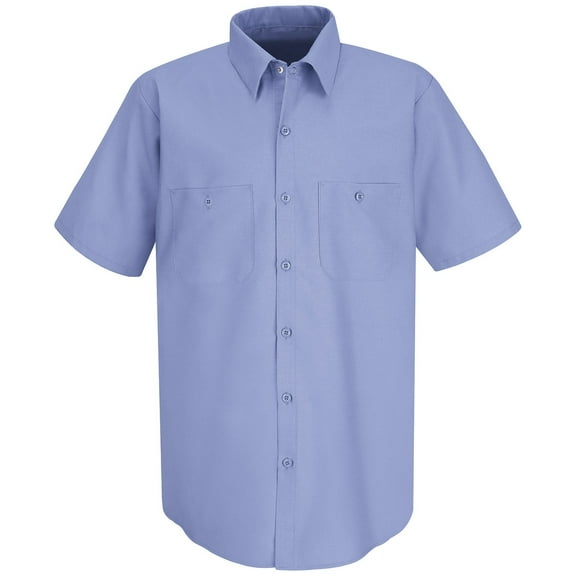 Red Kap - Short Sleeve Work Shirt - Long Sizes - SP24L, Light Blue, LT