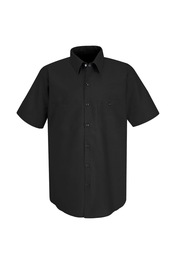 - Industrial Short Sleeve Work Shirt - SP24, Black, 2XLL