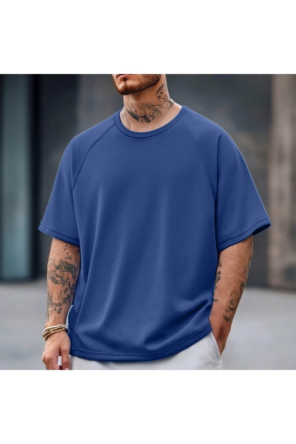 Short Sleeved Basketball Sports Split T Shirt Appearance Suit Men Warm Up Shooting Sweat Wicking Quick Drying College Student, XXL, Navy
