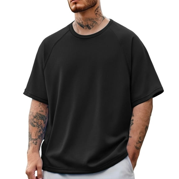 Short Sleeved Basketball Sports Split T-Shirt Men's Warm Up Shooting Top - Sweat-Wicking, Quick-Drying, College Trendy - Polyester, All Sport