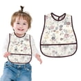 thumbnail image 1 of Short-Sleeved Bib (Size L) Perfect for Boys, Girls, Toddlers, and Children Up To 13 Years Old,Soft Fabric Apron Also Helps Protect Against Messes During Playtime and Mealtimes, 1 of 5