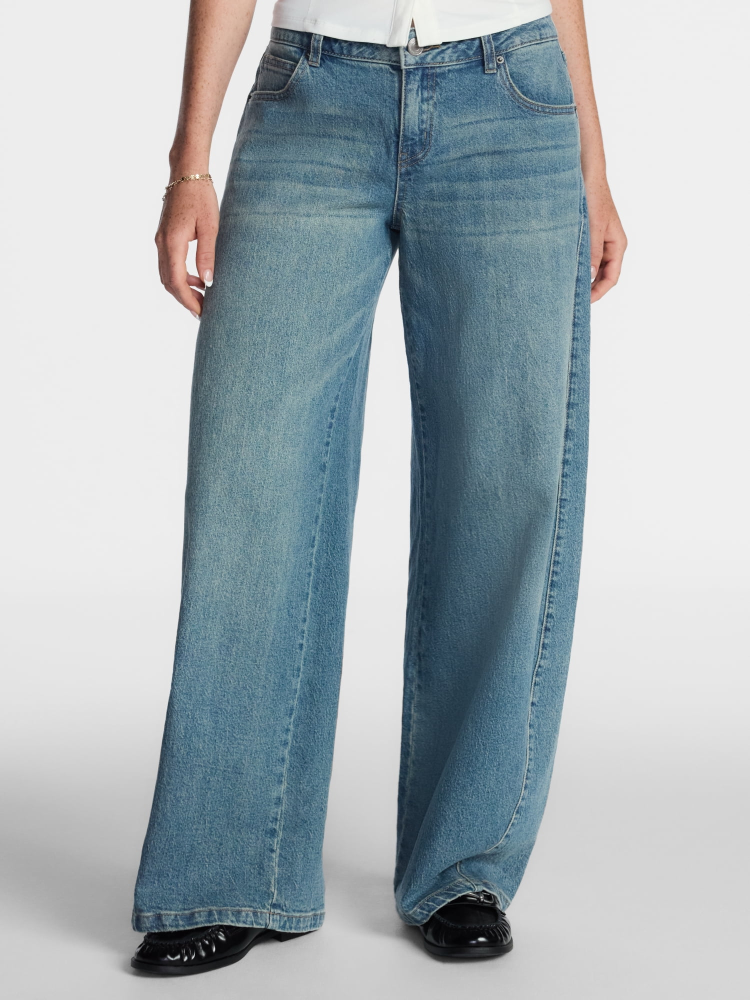 No Boundaries Ultra Baggy Jeans, 32.5'' Inseam, Women's and Women's Plus 00-4X