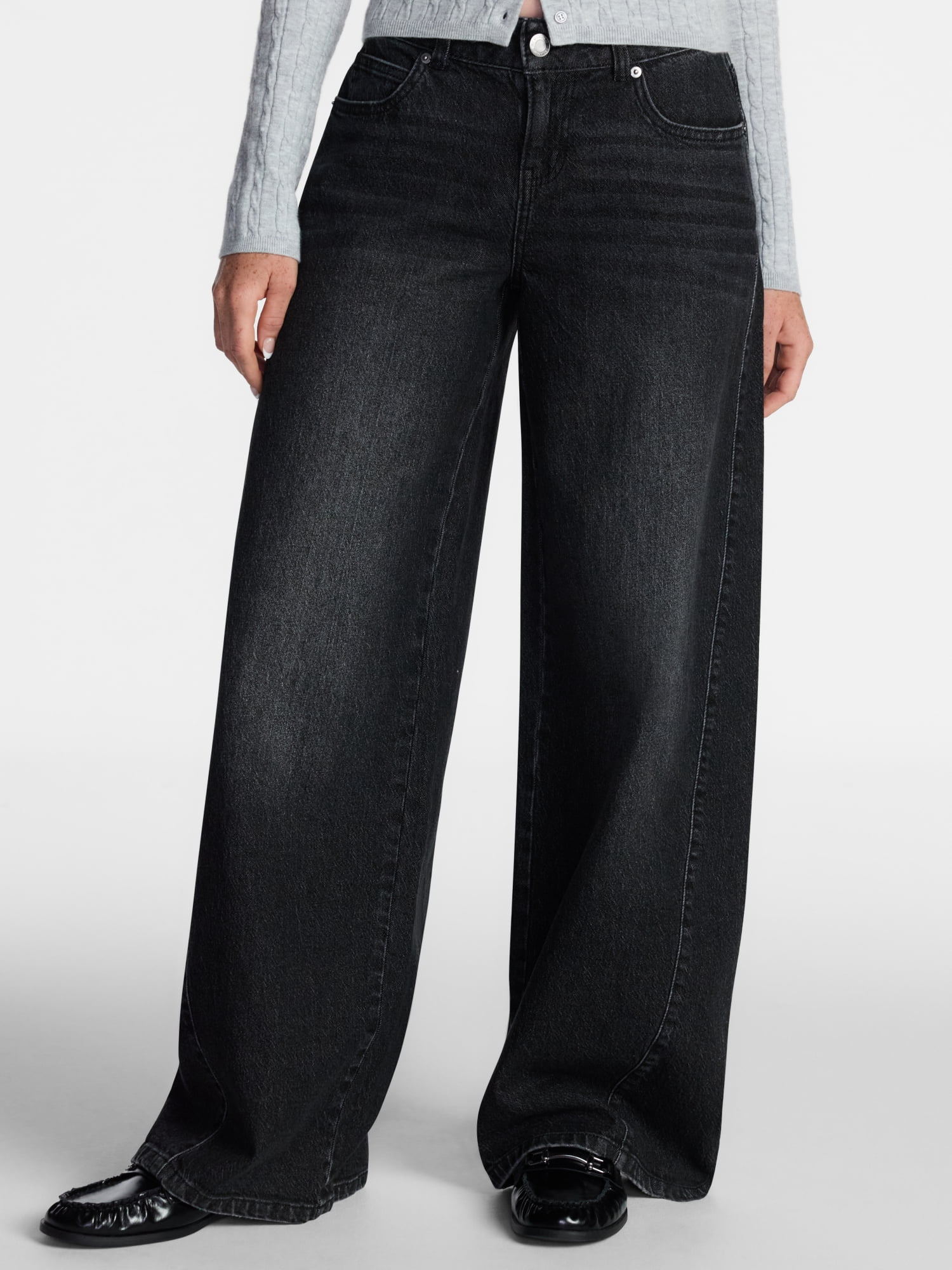No Boundaries Ultra Baggy Jeans, 32.5'' Inseam, Women's and Women's Plus 00-4X