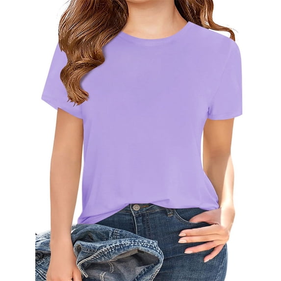 Short Sleeved Summer Kids Children Simple Solid Shirt Girls Tops
