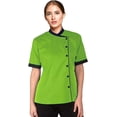 thumbnail image 1 of Short Sleeves Green Color Only Women's Ladies Chef Coat Jacket By Uniformates XL Size, 1 of 2