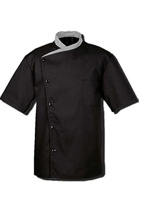 Short Sleeves Kitchen Chef Jacket for Men Women Coat Uniform Costume for Food Service Caterers and Culinary Professional