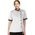 thumbnail image 1 of Short Sleeves White Color Only Women's Ladies Chef Coat Jacket By Uniformates S Size, 1 of 2