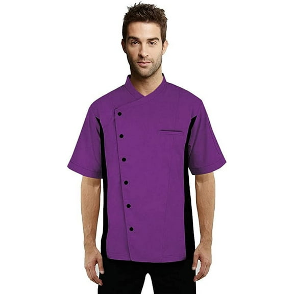 Short Sleeves side Mesh Vented Chef Coat Jacket Uniform Unisex for Food Service, Caterers, Bakers and Culinary Professional