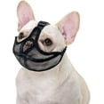 thumbnail image 1 of Short Snout Dog Muzzle, Adjustable Breathable French Bulldog Mesh Flat Face Dog Anti Bitting Mask Soft Panting Pet Supplies for Chewing Barking Training Grooming, 1 of 12