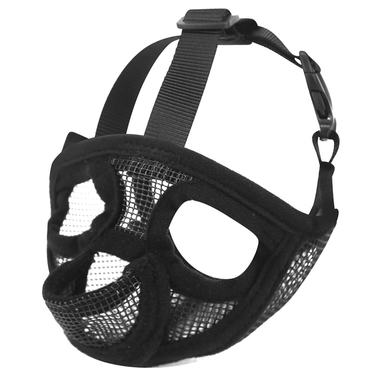 Short Snout Dog Muzzle Adjustable Breathable Mesh Bulldog Muzzle for Biting Chewing Licking Grooming Dog Mask Walmart
