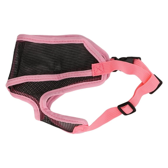 Short Snout Dog Muzzle Adjustable Breathable Prevent Biting Chewing Dog Mesh Muzzle for Bulldog Shar Pei Chihuahua