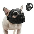 thumbnail image 1 of Short Snout Dog Muzzle, Breathable Mesh Anti Biting Chewing and Barking Muzzle(Black), 1 of 5