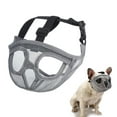 thumbnail image 1 of Short Snout Dog Muzzle Bulldog Muzzle Adjustable Breathable Mesh for Training Biting Barking, 1 of 9