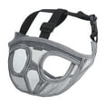 thumbnail image 1 of Short Snout Dog Muzzles- Adjustable Breathable Mesh Bulldog Muzzle for Biting Chewing Barking Training Grooming Dog Mask,GreyS, 1 of 8