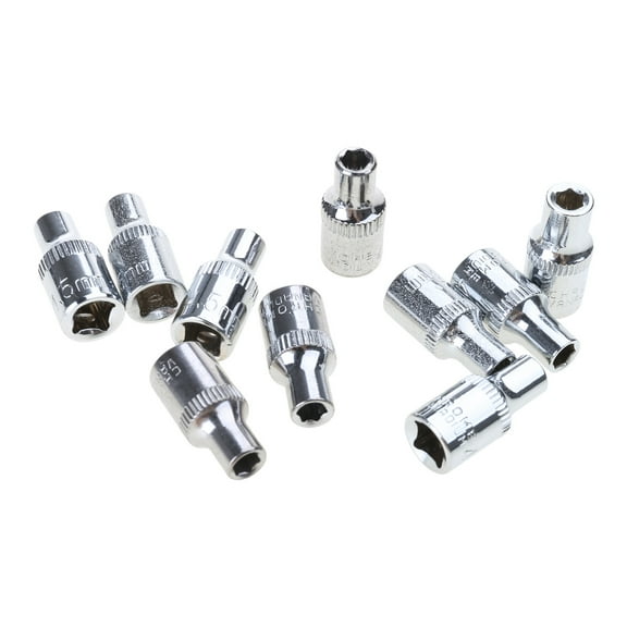 Short Socket Set 1/4Inch Drives 6 Point Metric 4mm to 14mm Wrench Spanner Accessories Suitable for Efficient Repair Work