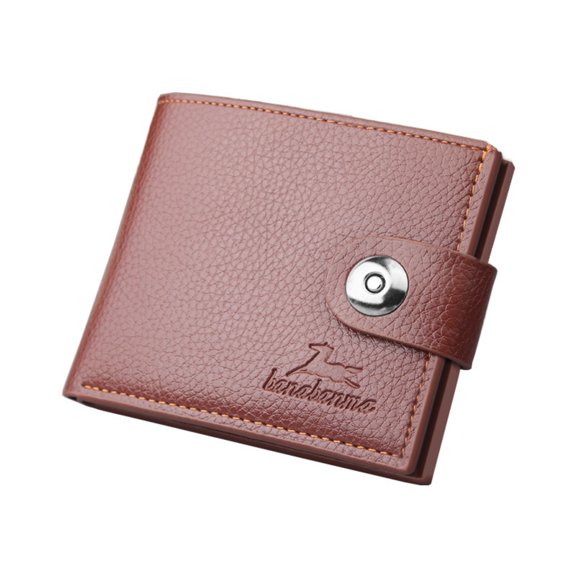 Short Soft Pu Leather, Retro High End and Fashionable Wind Frosted Multiple Card Slots Men's Wallet /4.5 * 3.7 in