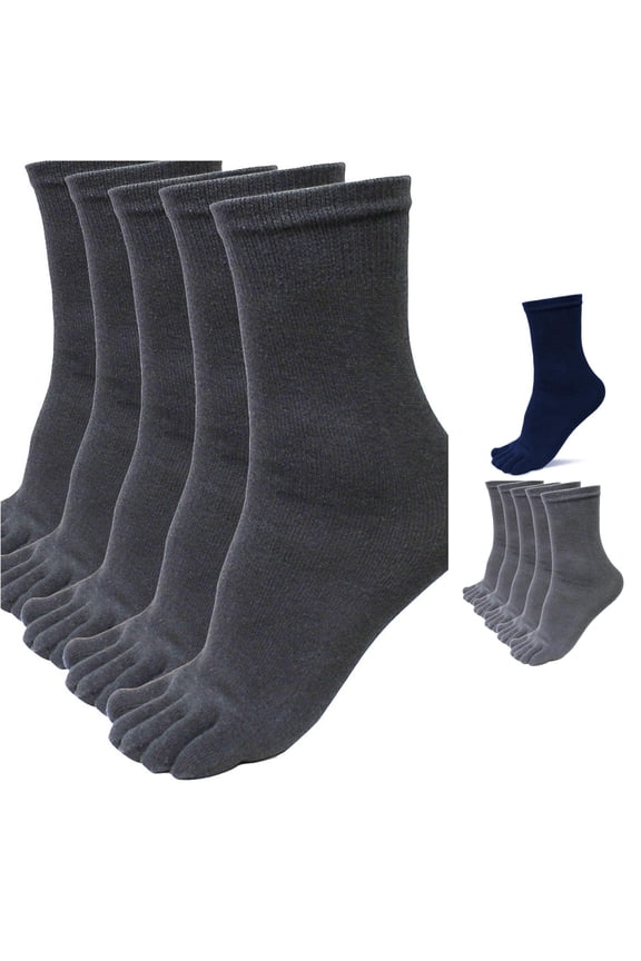 Short Solid Sports Five Toe Running Socks Pairs Elastic Men Finger Socks