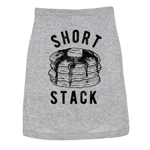 Short Stack Dog Shirt Funny Breakfast Pancakes Food Shirt for Puppy