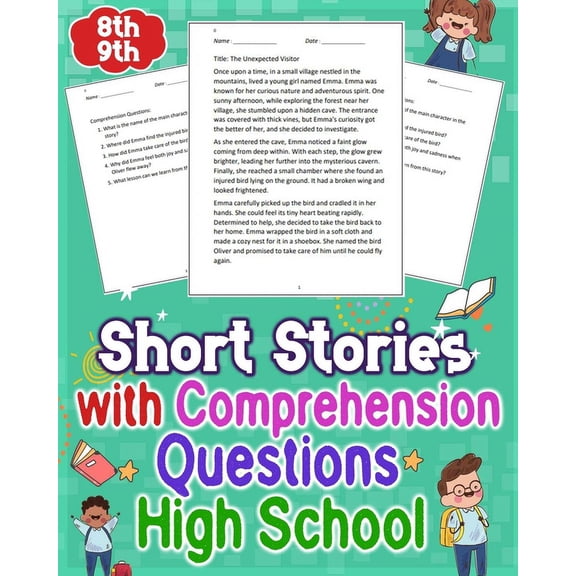 Short Stories with Comprehension Questions High School 8th - 9th: Explore engaging short stories tailored for 8th-9th gr, (Paperback)