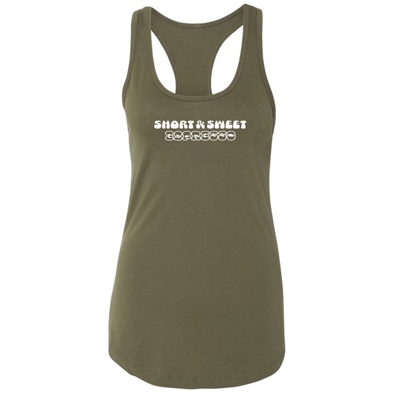 Short & Sweet Espresso Racerback Tank