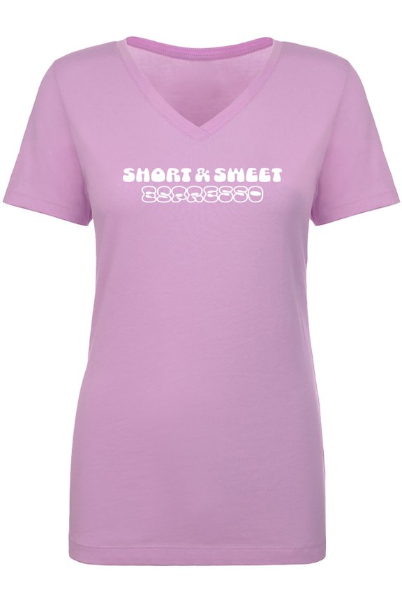 Short & Sweet Espresso Womens V-Neck T-Shirt