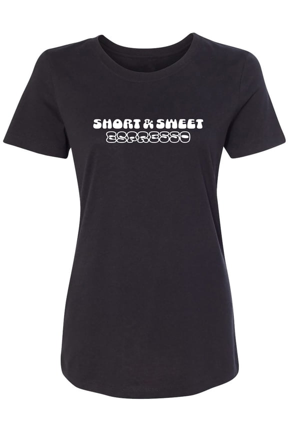 Short & Sweet Espresso Womens crewneck tee