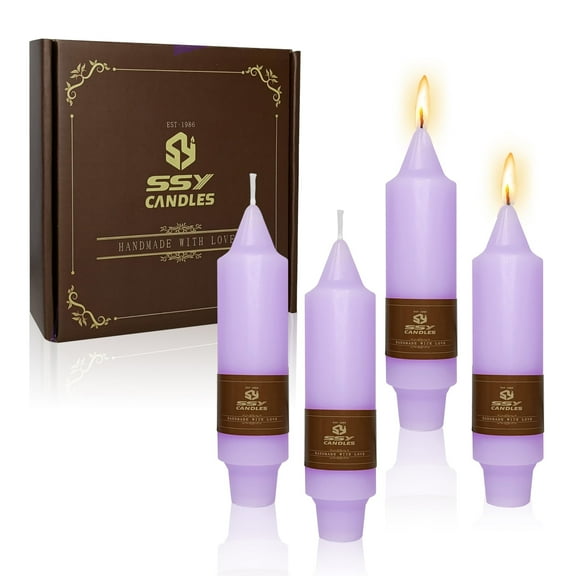 Short Taper Candle Candle Sticks, 5 Inch Mini Pillar Candles Small Taper Candles, 4PCS Handmade Unscenteds Candlesticks for Chimes, Rituals, Spell, Wedding, Religious, Home Decor