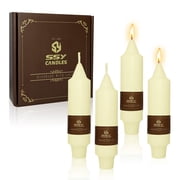 Short Taper Candle Candle Sticks, 5 Inch Mini Pillar Candles Small Taper Candles, 4PCS Handmade Unscenteds Candlesticks for Chimes, Rituals, Spell, Wedding, Religious, Home Decor