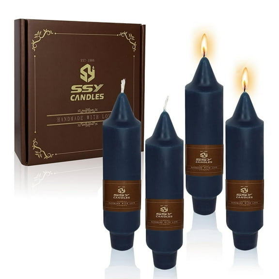 Short Taper Candle Candle Sticks, 5 Inch Mini Pillar Candles Small Taper Candles, 4PCS Handmade Unscenteds Candlesticks for Chimes, Rituals, Spell, Wedding, Religious, Home Decor