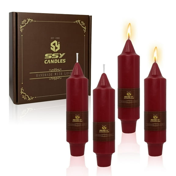 Short Taper Candle Candle Sticks, 5 Inch Mini Pillar Candles Small Taper Candles, 4PCS Handmade Unscenteds Candlesticks for Chimes, Rituals, Spell, Wedding, Religious, Home Decor