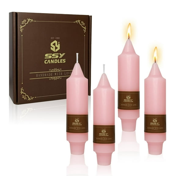 Short Taper Candle Candle Sticks, 5 Inch Mini Pillar Candles Small Taper Candles, 4PCS Handmade Unscenteds Candlesticks for Chimes, Rituals, Spell, Wedding, Religious, Home Decor