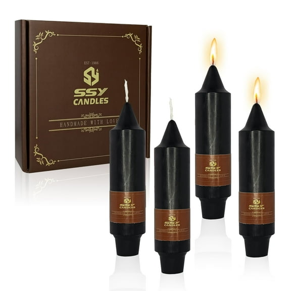 Short Taper Candle Candle Sticks, 5 Inch Mini Pillar Candles Small Taper Candles, 4PCS Handmade Unscenteds Candlesticks for Chimes, Rituals, Spell, Wedding, Religious, Home Decor