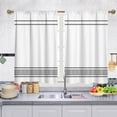 thumbnail image 1 of Short Tier Curtains for Kitchen Bathroom, Japanese Plaid Cafe Curtains, Soft Airy Kitchen Sink Curtains with Kitchen Bathroom Window Curtains, 39" L x 27.5" W, 2 Panels, 1 of 6