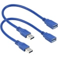 thumbnail image 1 of Short USB 3.0 Extension Cable USB-A Extender Male to Female 5Gbps (1FT,2-Pack), 1 of 8