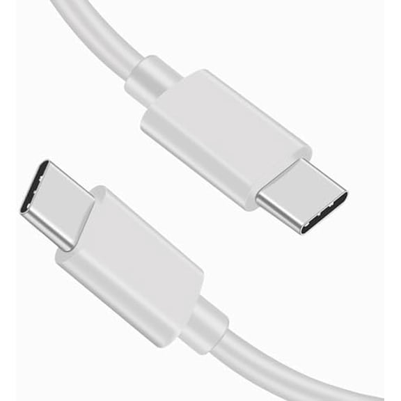Short USB C Cable 1 FT, 60W Type C Cord Compatible for iPhone 15 16 17, Smartphone and Kindle Fire Tablets, White