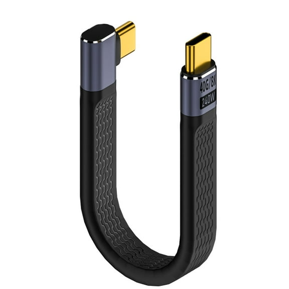 Short USB C Charging Cable with 240W Power Delivery 40Gbps Data Transfer Flexible Design