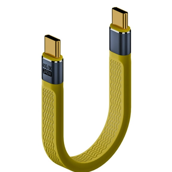 Short USB C Charging Cable with 240W Power Delivery 40Gbps Data Transfer Flexible Design