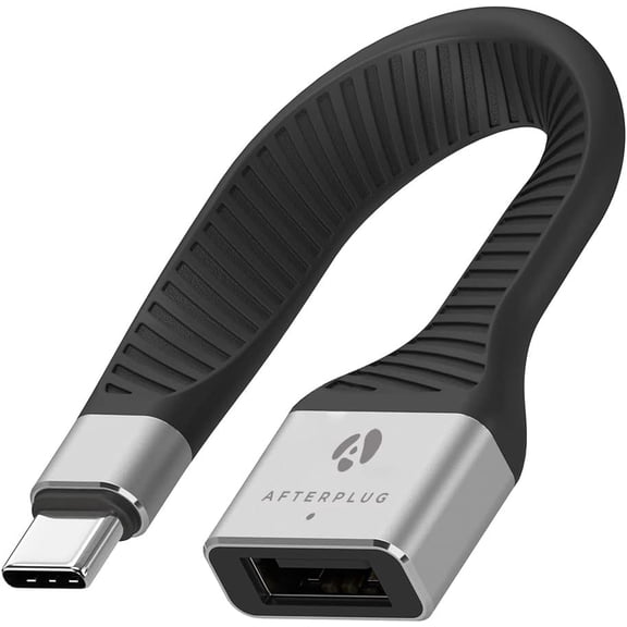 Short USB-C to USB-A OTG Adapter Cable, 5 inch, 10Gbps, USB-C to USB-A Female, Thunderbolt 3/4/5 & USB4 Compatible, for iPhone 17 Series, MacBook, iPad, Galaxy S25 and More