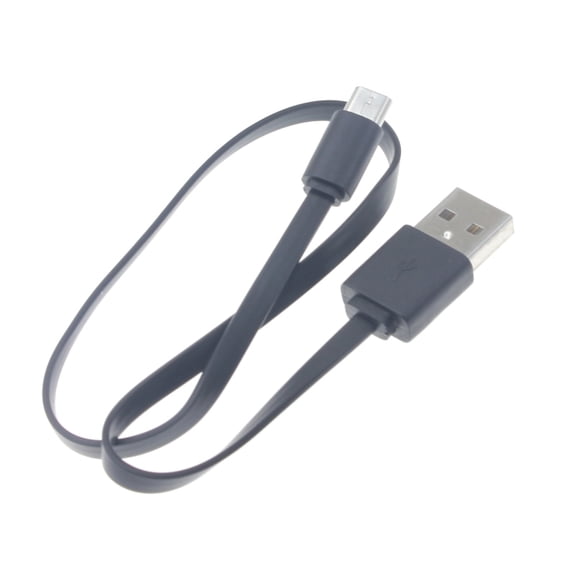 Short USB Cable Compatible With Amazon Kindle Oasis (2019 release) - MicroUSB Charger Cord Power Wire Flat Fast Charge Sync Black