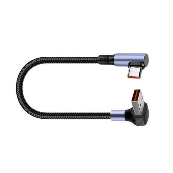 Short USB Cable Type C Cable Elbow Fast Charging USB to Type C Data Transfer Cable For Power Case