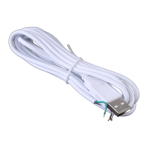 Short USB Male 4 Pin Bare Wire, USB 5V 4 Pin Pigtail Open End Power and Data Cable for USB Equipment Installed