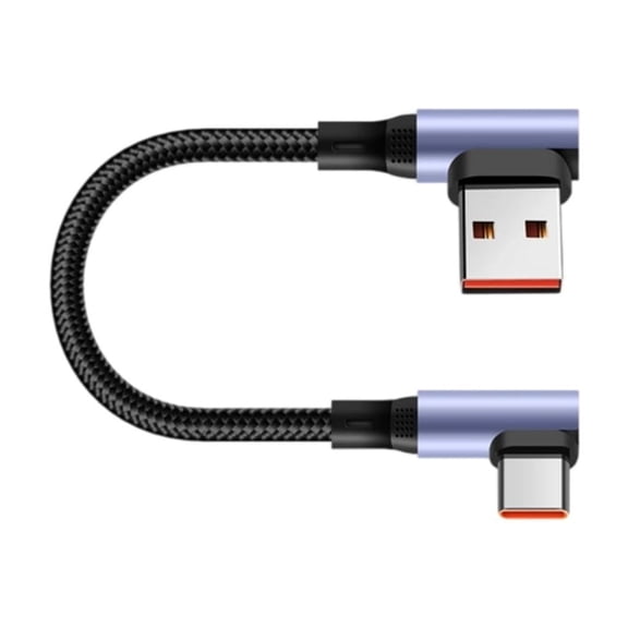 Short USB to Type C Charging Cable 6A Rapid Power Delivery Wire Line 15/30cm