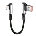 thumbnail image 1 of 90 Degree Elbow 480Mbps Nylon USB to Type C Quick Power Cable for Charging and Data Transfer, 1 of 9