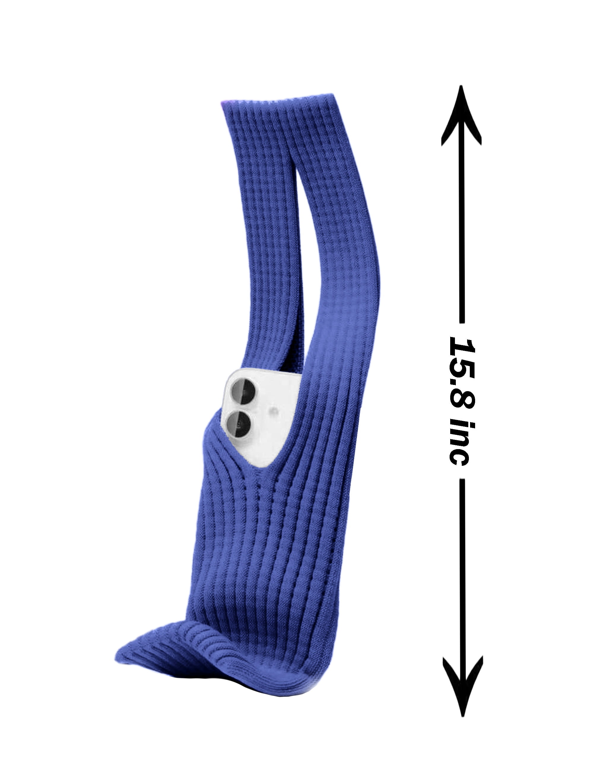 Short UltraSoft Knit Phone Sleeve - Blue