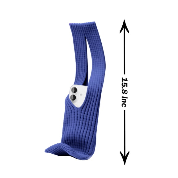 Short UltraSoft Knit Phone Sleeve - Blue