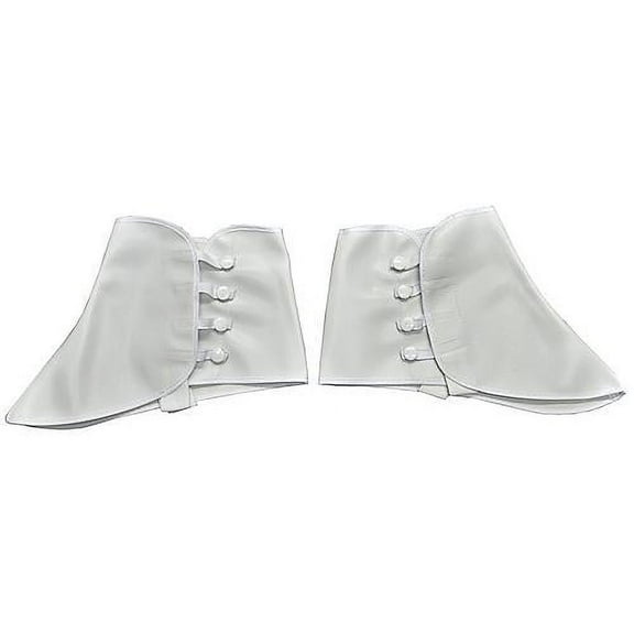 Short Vinyl White Spats Adult Halloween Accessory