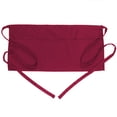 thumbnail image 1 of Short Waist Apron with 3 Divided Pockets, Polyester-Cotton Blend Server Apron for Waitress Bartender Chef, 46-Inch Tie Fit, Machine-Washable Restaurant Uniform, 1*Half Apron, 1 of 7