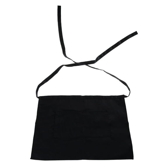NIAIZEK Cute Waist Apron for Waiter Cotton Black 1Pack