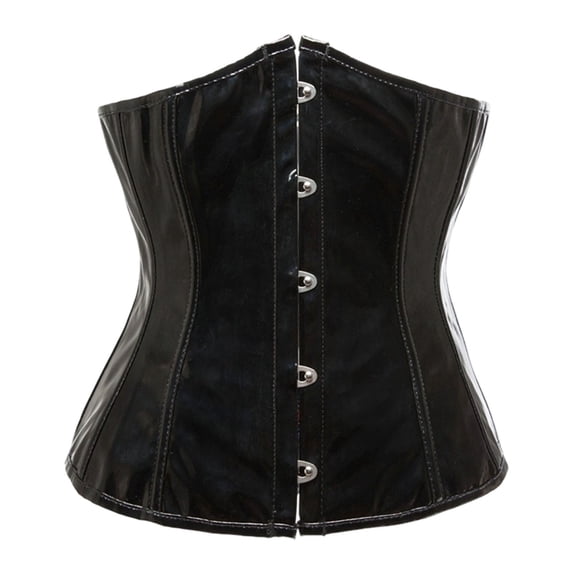Short Waist Trainer Corset Belt Leather Shaping Girdle For And Figure,Color:Black